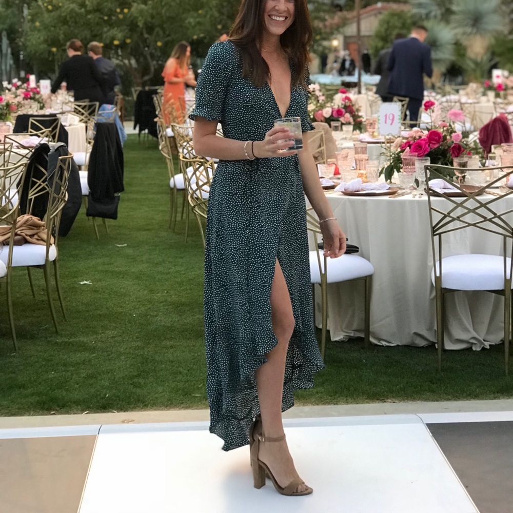 High to low wrap dress